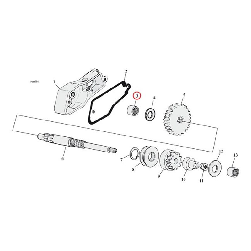 Startmotor lager Sonnax Koyo inre XL Sportster 67-80