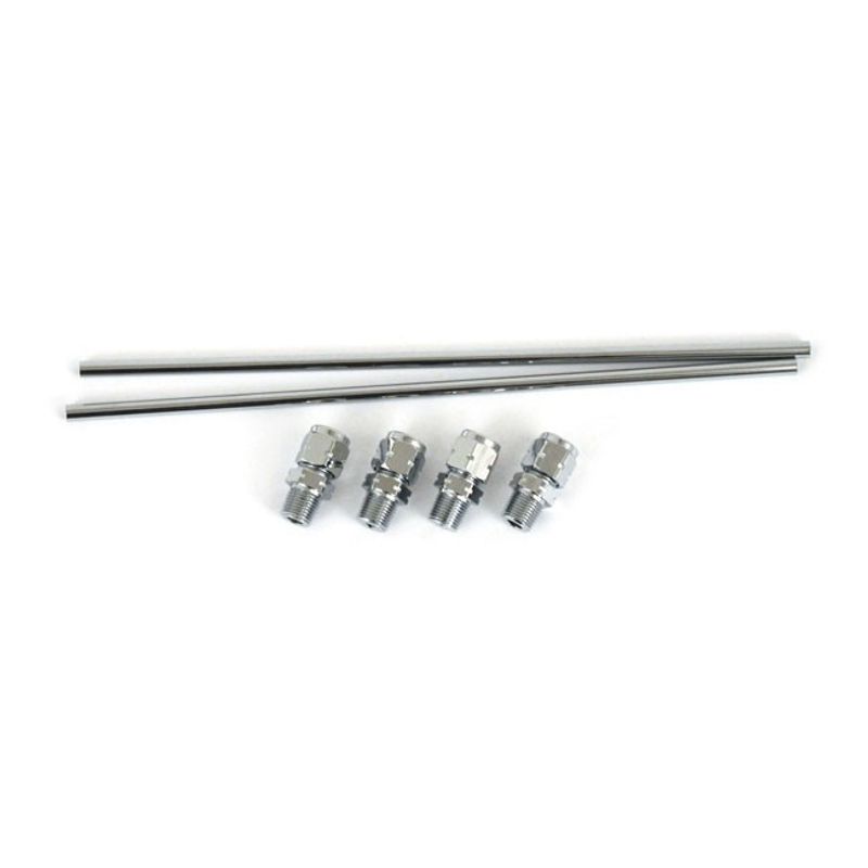 Sportster Rocker Box Oil Line Kit. Chrome 57-85 Xl (Excl. 58-69 Xlch M