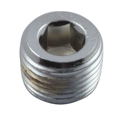 Plugg avgasrör Gardner-Westcott GW NPT 1/8-27 krom Fork slider drain plug 49-E77 m.fl. (5-pack)
