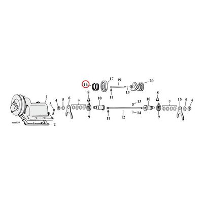 Fjäder växeldrev/frihjulskoppling startmotor MCS