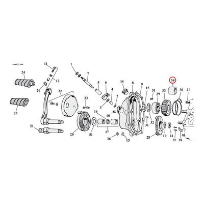 Bussning kickstartdrev MCS .921" 4-växlad Big Twin med kickstart