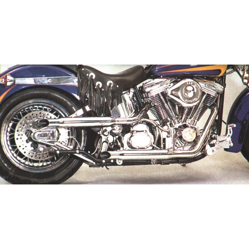 Avgassystem Paughco Shotgun Shorty 38" krom Softail 84-99