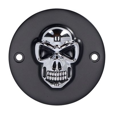 Tändningslock MCS Skull svart/krom Big Twin 70-99, XL 04-22