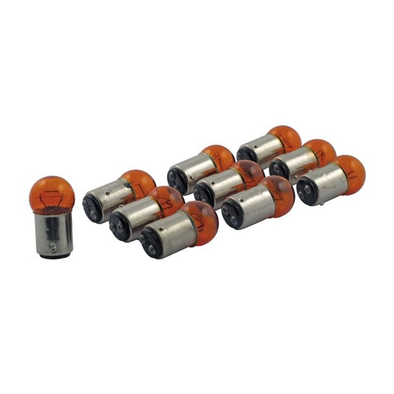 Glödlampa blinkers liten diameter MCS 21cp 6cp orange (10-pack)