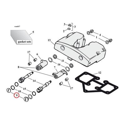 Pluggsats ände vipparmsaxel Colony sexkant krom Shovelhead 71-84