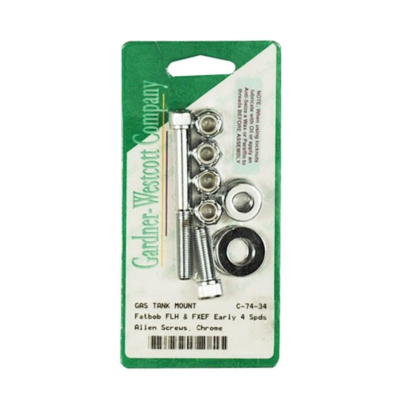 Monteringssats bensintank Gardner-Westcott Allen krom 4-speed FL, FX with Fat Bob