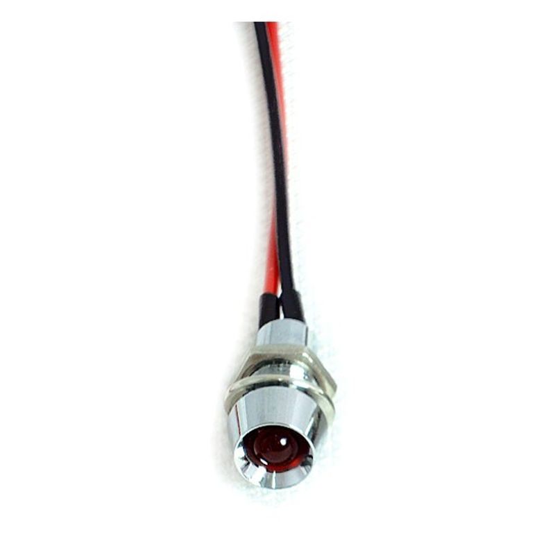 Blinkers MCS 1/4" LED 12V custom applications (4-pack) röd