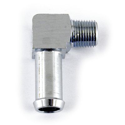Nippel oljeslang MCS 90 27 NPT 1/8" 3/8" krom Oil pump XL Sportster 77-22 m.fl.