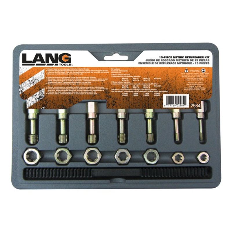 Gängrenoveringssats Lang Tools metrisk 15 delar