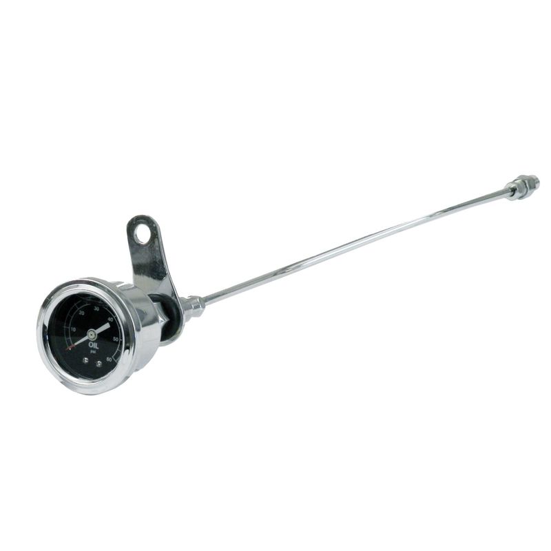 Oljetrycksmätare MCS 0 60 PSI krom Big Twin 84-99
