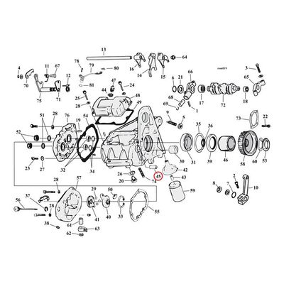 Distans MCS 5 5-speed Big Twin 80-99 (5-pack)