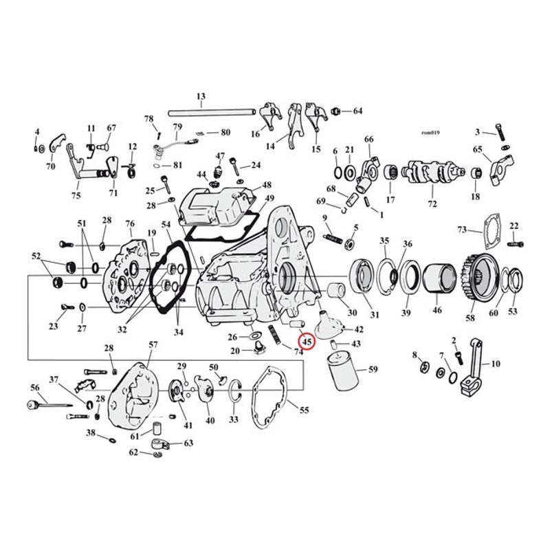 Distans MCS 5 5-speed Big Twin 80-99 (5-pack)