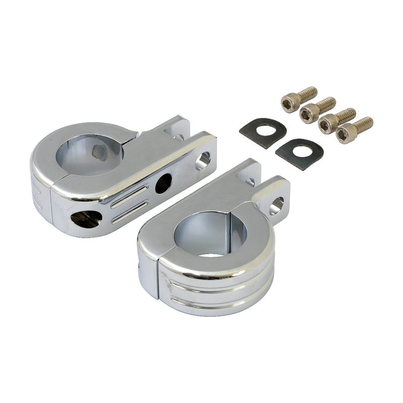 Fästsats fotpinnar störtbåge MCS 1-1/4" 32mm rör krom