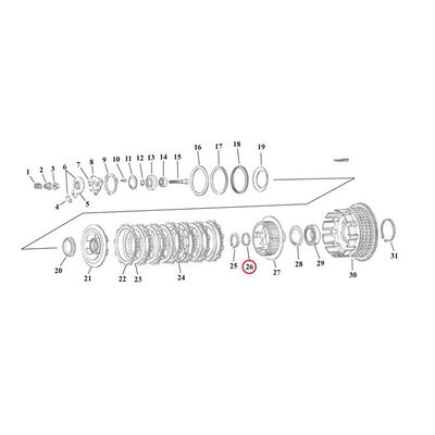 Distans MCS L84-90 XL Sportster (5-pack)