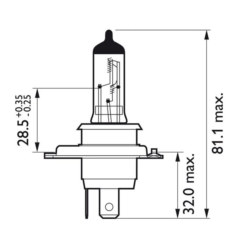 Glödlampa strålkastare Philips CityVision H4
