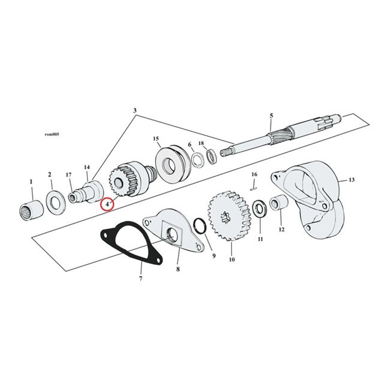 Drev startmotor WAI Global 54-169 Big Twin 65-88