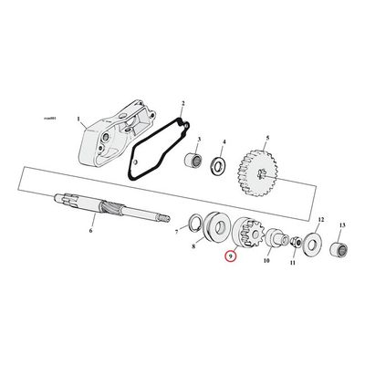 Drev startmotor WAI Global 54-169 Big Twin 65-88