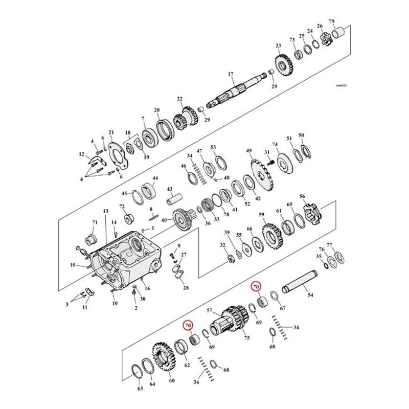 Lager nål Sonnax Koyo K, KH 52-56