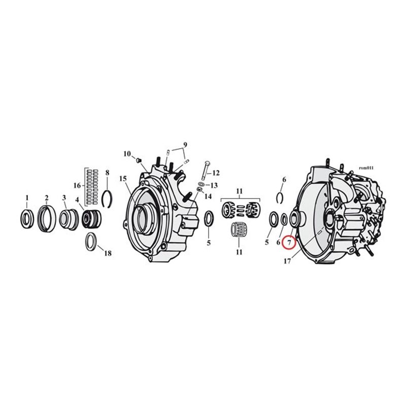 Bussning pinjongaxel MCS +.005 OHV Big Twin 40-54