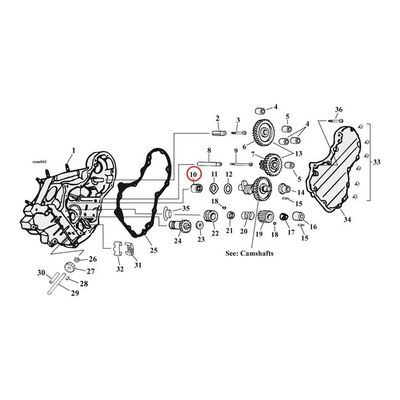Bussning kamaxel Jims OHV inre Knucklehead 36-47