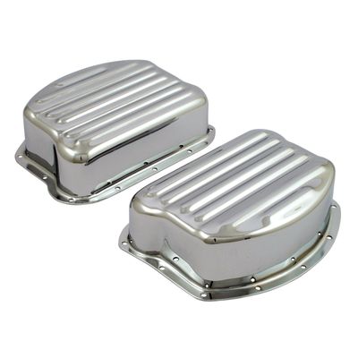 Ventilkåpor Paughco stål krom PANHEAD 48-65