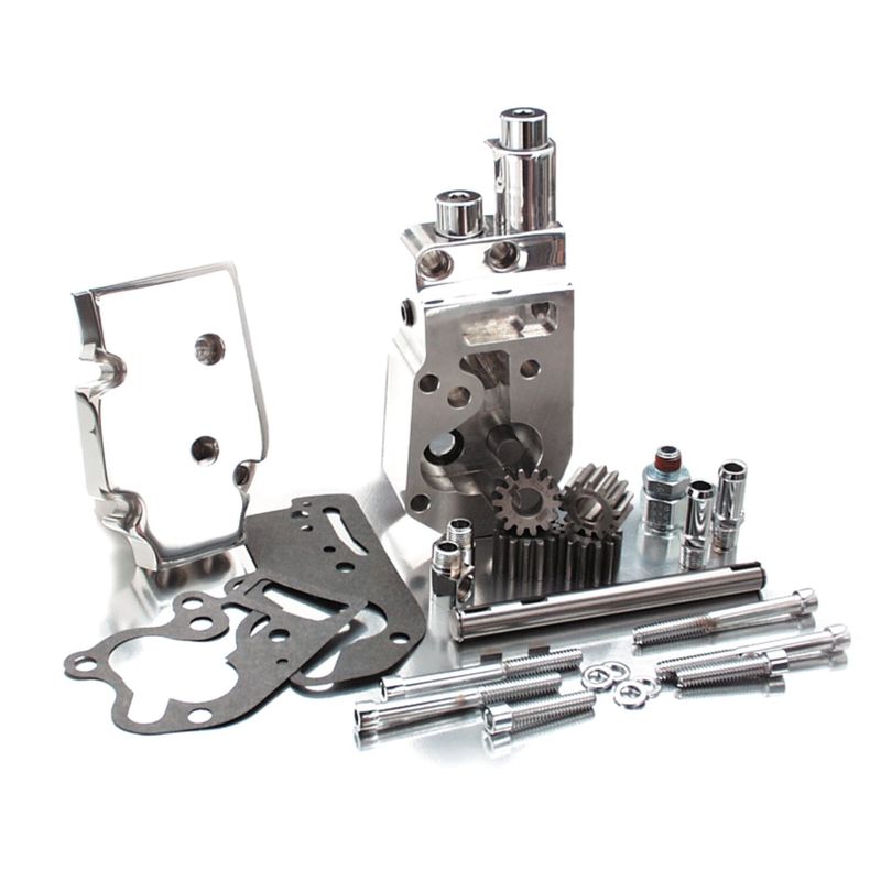 Oljepump Jims Flow Pro 1 billet polerad Evo Big Twin 92-99 1753