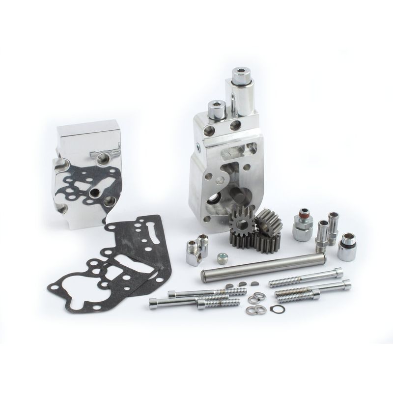 Oljepump Jims Flow Pro 1 billet polerad Big Twin 73-91 1755