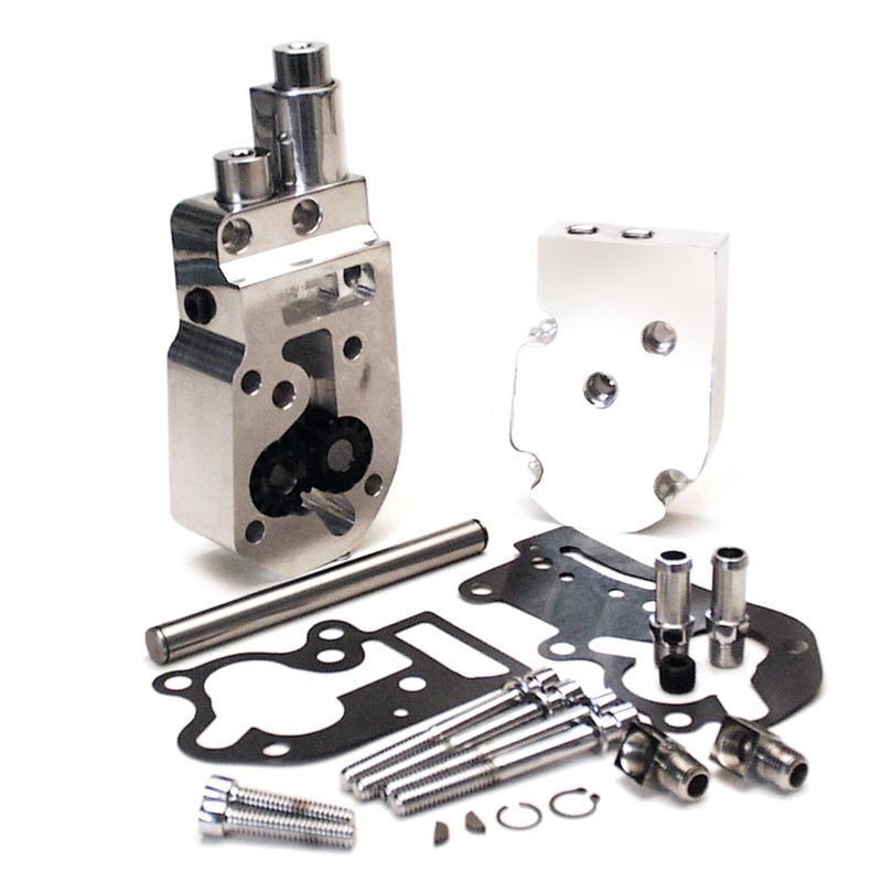Oljepump Jims Flow Pro 1 billet polerad Evo Big Twin 92-99 1752