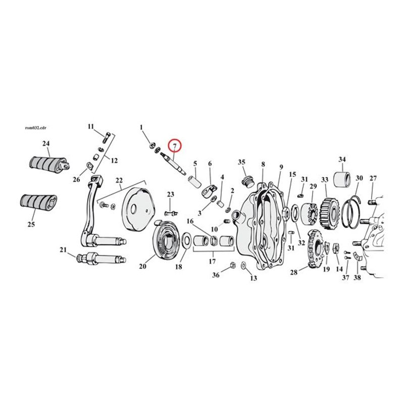 Koppling MCS 4-speed Big Twin 41-84