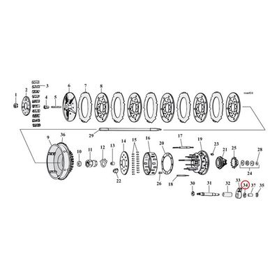 Bricka koppling MCS Big Twin with kickstart 41-86