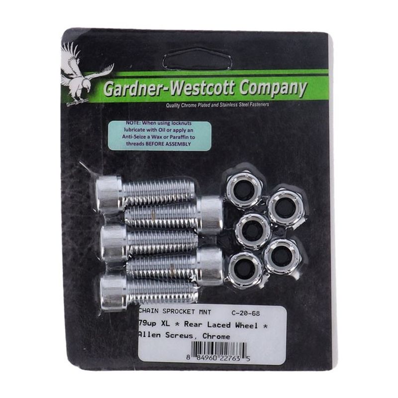 Monteringssats bakdrev Gardner-Westcott krom XL Sportster 79-99 C-20-68
