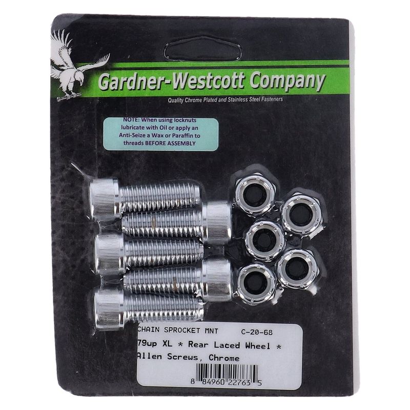 Monteringssats bakdrev Gardner-Westcott krom XL Sportster 79-99 C-20-68