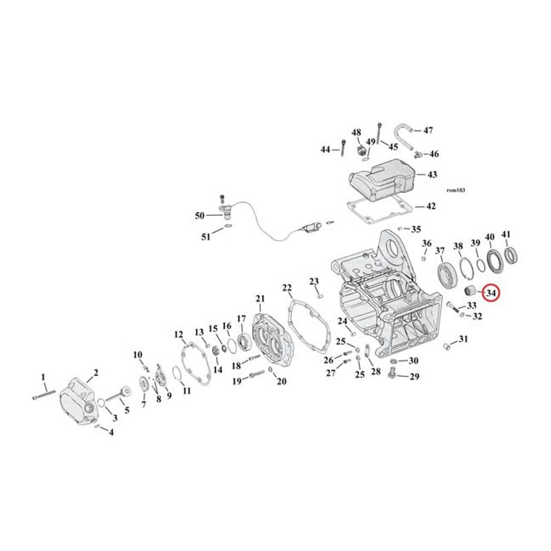 Lager Sonnax Koyo 5-speed Big Twin 80-06