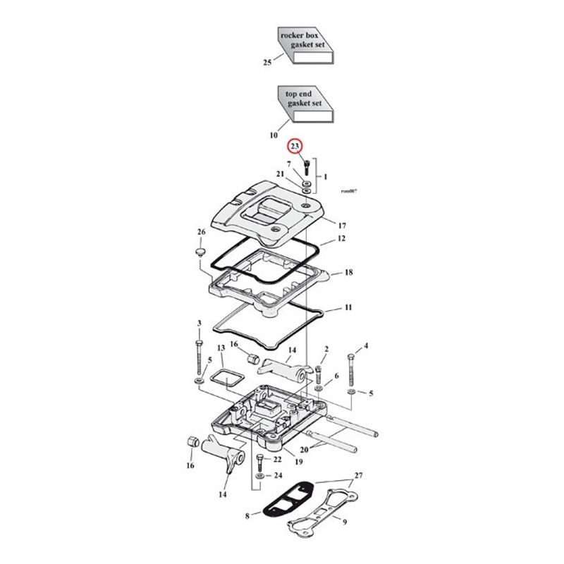Insexskruv Gardner-Westcott 1/4-20x1 krom (5-pack)