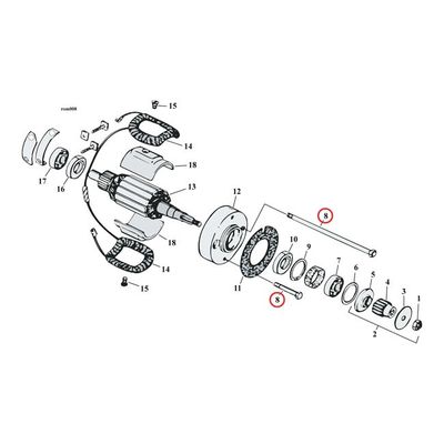 Monteringssats Gardner-Westcott GW Allen krom 71-E84 XL Sportster