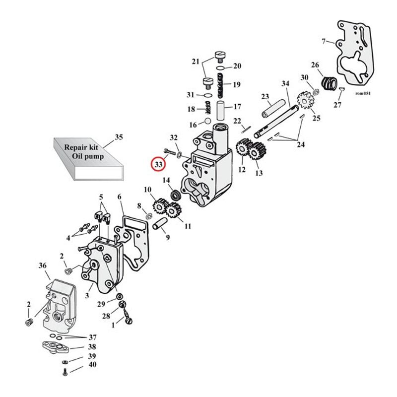 Avtappningsplugg vevhus/oljepump MCS förzinkad Crankcase Big Twin 36-70 m.fl.
