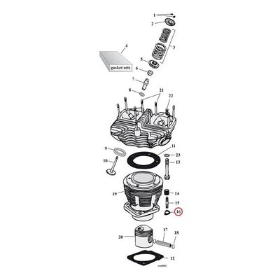 Distanser Colony krom L78-84 1340cc/80Cui Shovelheads