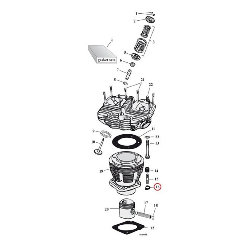 Distanser Colony krom L78-84 1340cc/80Cui Shovelheads
