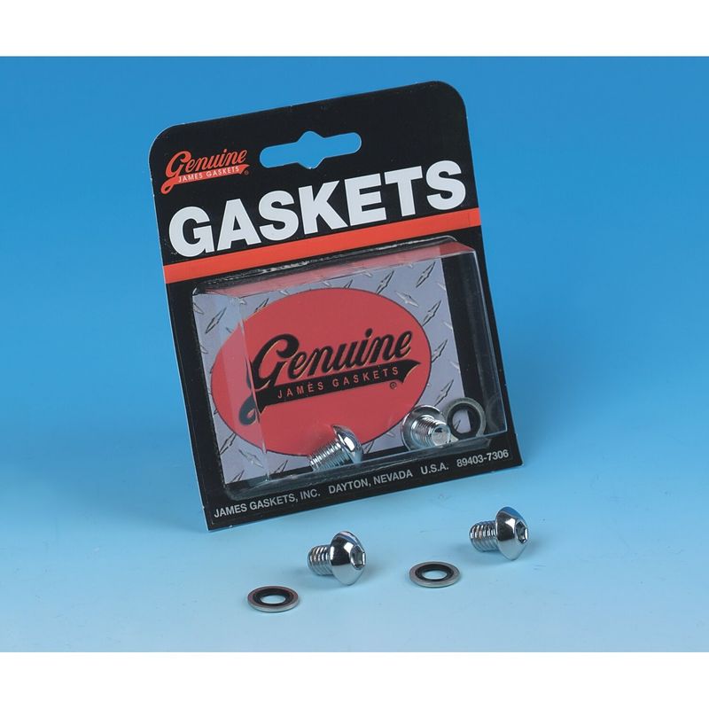 Skruvar James Gaskets kupolhuvud krom L77-84 FL, FLH