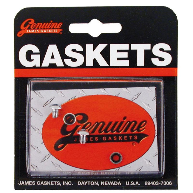 Skruvar James Gaskets kupolhuvud krom XL Sportster 73-13
