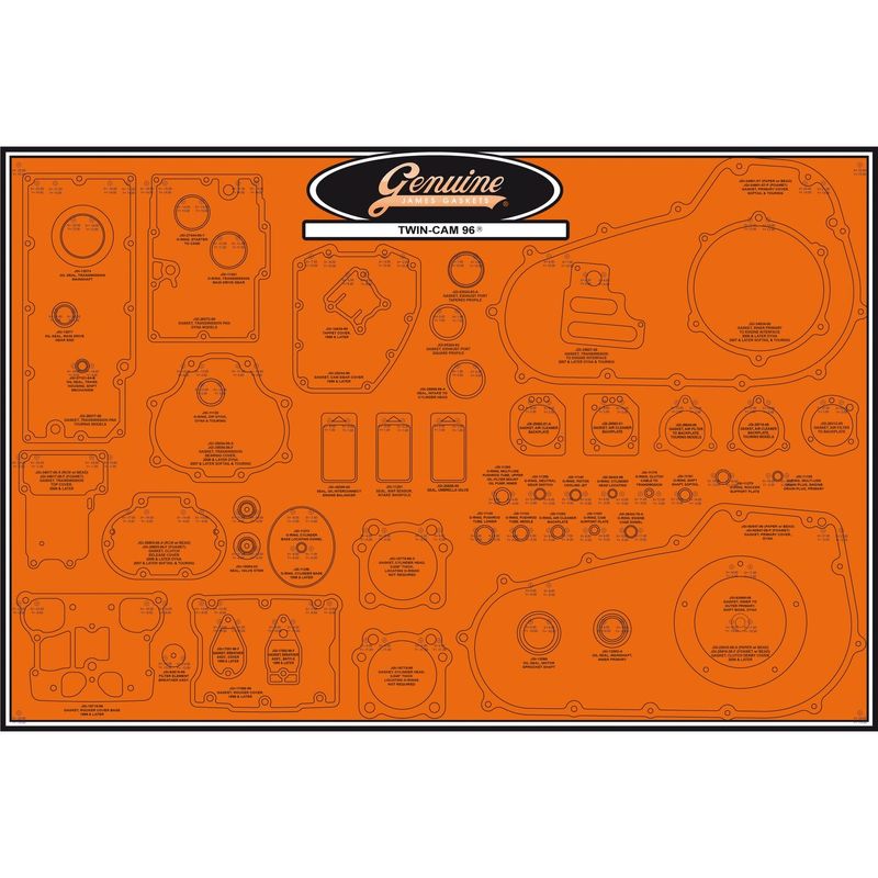 Packning tätning James Gaskets 99000-TC96 6 6-speed 96" 6-speed Twin Cam