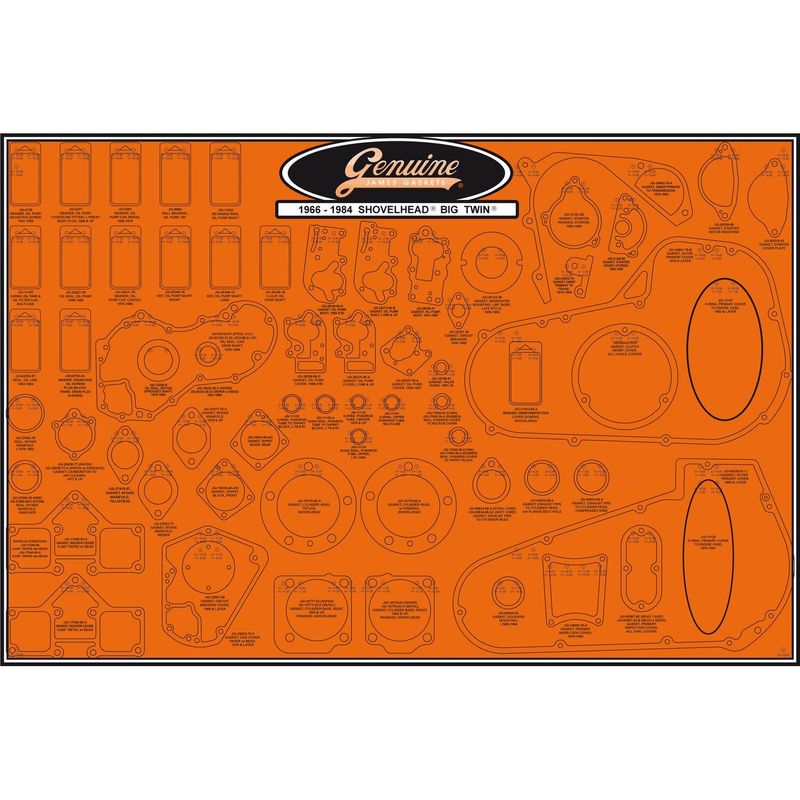 Packning tätning James Gaskets 99000-SHVL Shovelhead 65-84
