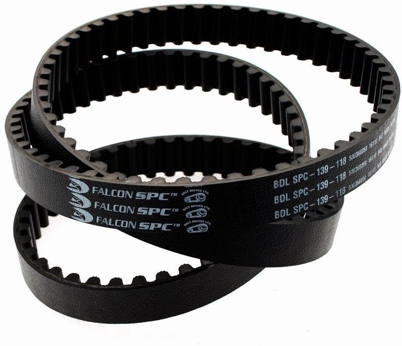 Drivrem bak Belt Drives Ltd. Falcon SPC 1-1/8" 139T bred FLT/Touring 04-06