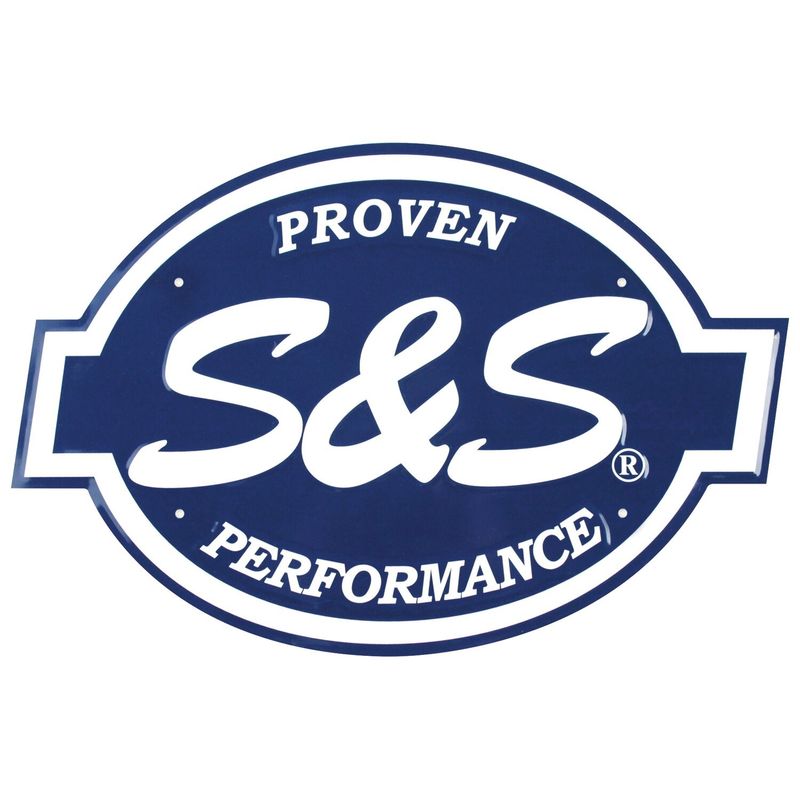 Skylt S&S aluminium präglad