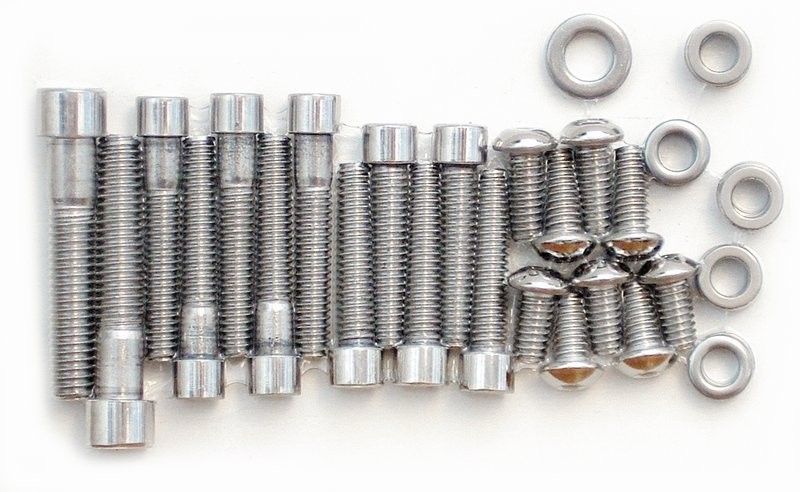Skruvsats, insex, aluminium transkåpa FL/Road King T/C 99-upp, r/fr