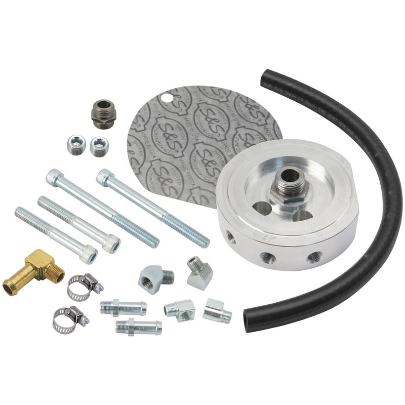 Monteringssats oljefilter S&S 5/16" billet XL Sportster and other