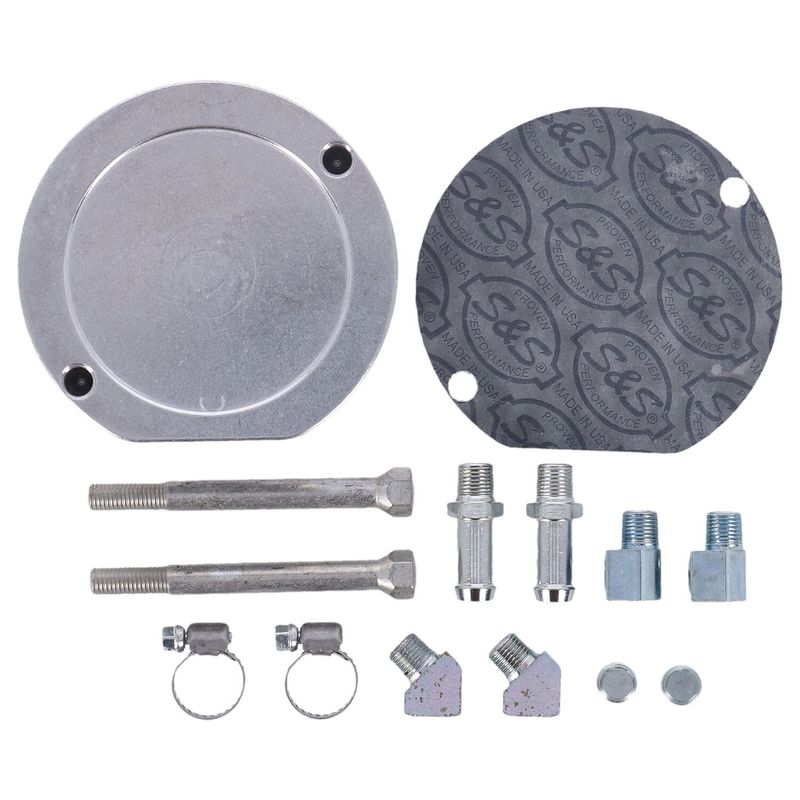 Monteringssats oljefilter S&S 1/4" billet XL Sportster and other
