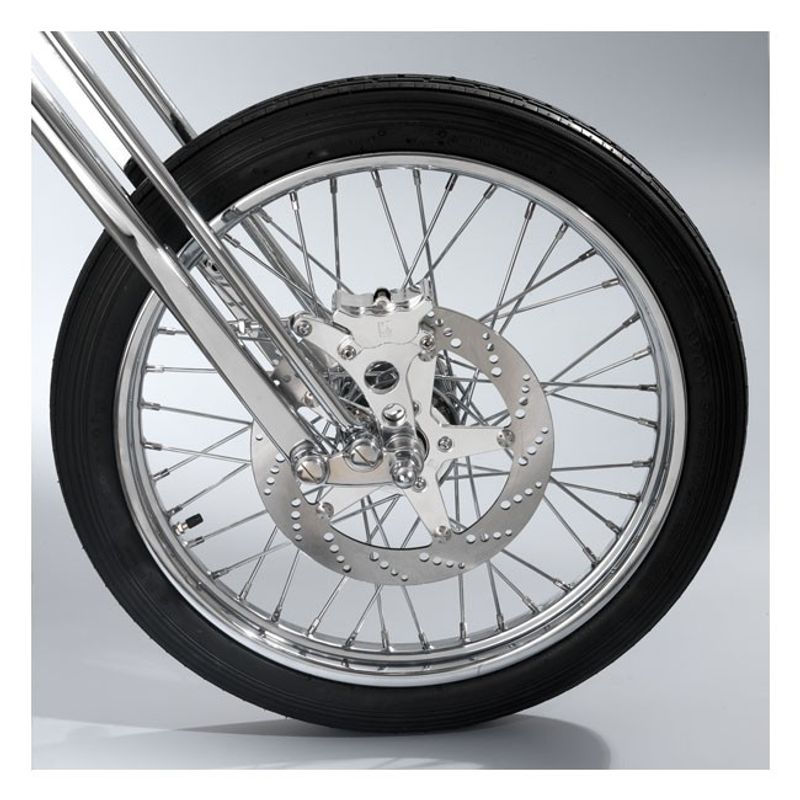 Bromssystem fram Kustom Tech 4-kolvs höger 3/4" axel polerat