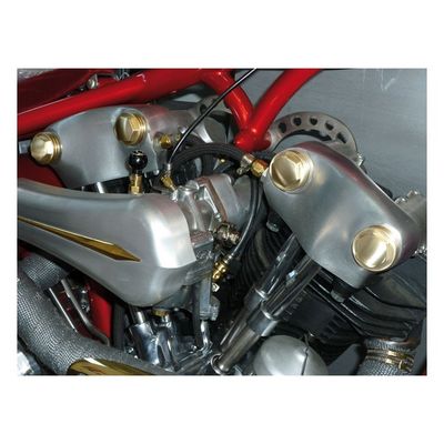 Muttrar Kustom Tech K-Tech Finned satin Knucklehead 36-47 (2-pack) mässing