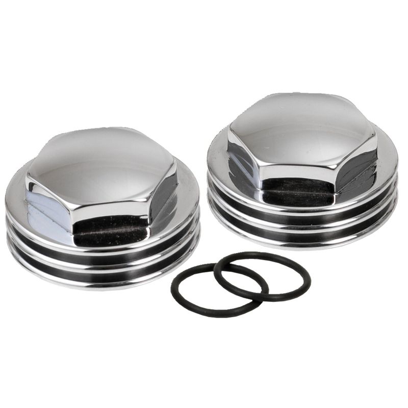 Muttrar vipparmsaxel Kustom Tech K-Tech kylflänsade krom Knucklehead 36-47 (2-pack)
